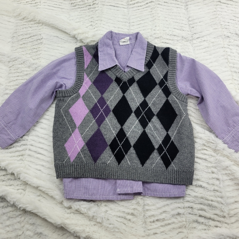Shirt and sweater vest combo